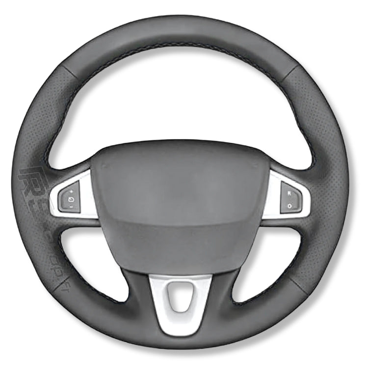 Couvre Volant Megane 3 RS Cuir Alcantara 38cm - installé sur véhicule 2 - Becquet Voiture