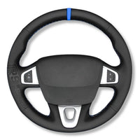 Couvre Volant Megane 3 RS Cuir Alcantara 38cm - installé sur véhicule - Becquet Voiture
