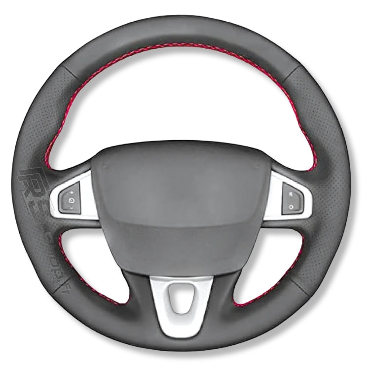 Couvre Volant Megane 3 RS Cuir Alcantara 38cm - packshot studio 2 - Becquet Voiture