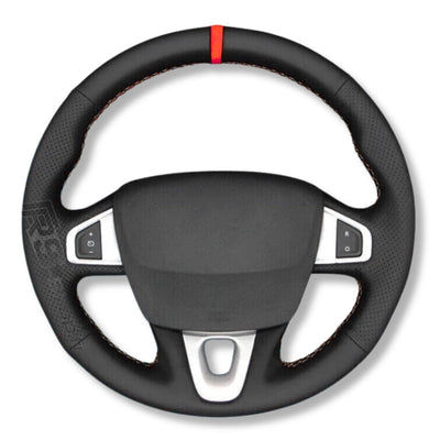 Couvre Volant Megane 3 RS Cuir Alcantara 38cm - vue de face - Becquet Voiture