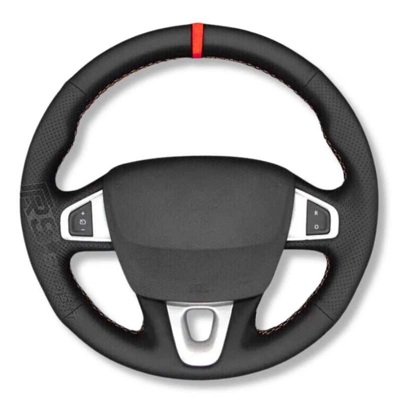 Couvre Volant Megane 3 RS Cuir Alcantara 38cm - vue de face - Becquet Voiture