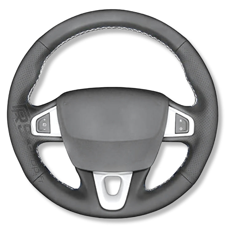 Couvre Volant Megane 3 RS Cuir Alcantara 38cm - vue de profil 2 - Becquet Voiture
