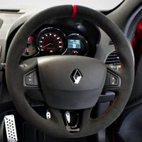 Couvre Volant Megane 3 RS Cuir Alcantara 38cm - vue de profil - Becquet Voiture