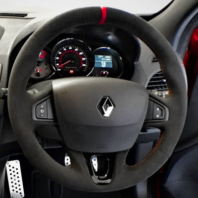 Couvre Volant Megane 3 RS Cuir Alcantara 38cm - vue de profil - Becquet Voiture