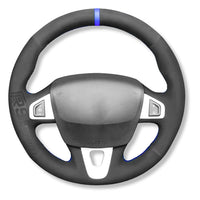 Couvre Volant Megane 3 RS Cuir Alcantara 38cm - vue rapprochée - Becquet Voiture