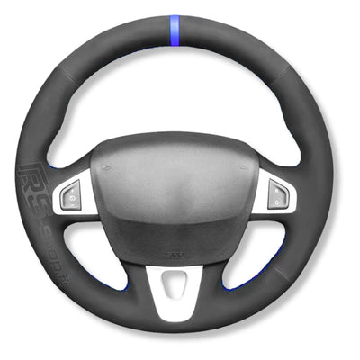 Couvre Volant Megane 3 RS Cuir Alcantara 38cm - vue rapprochée - Becquet Voiture