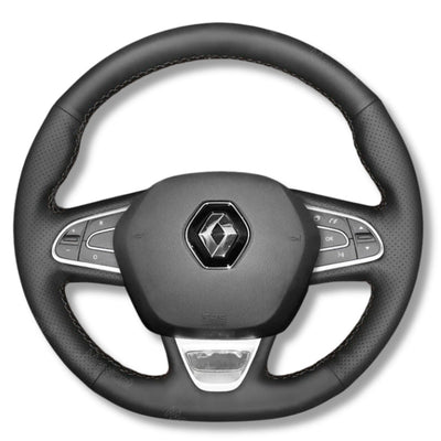 Couvre Volant Megane 4 Cuir Alcantara 38cm - détail du montage - Becquet Voiture