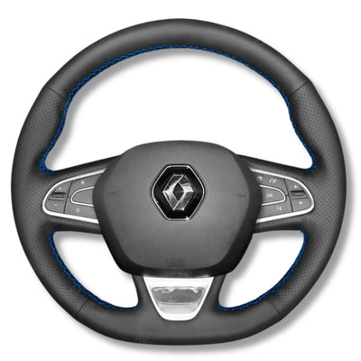 Couvre Volant Megane 4 Cuir Alcantara 38cm - en situation - Becquet Voiture