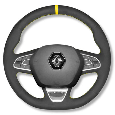 Couvre Volant Megane 4 Cuir Alcantara 38cm - packshot studio - Becquet Voiture