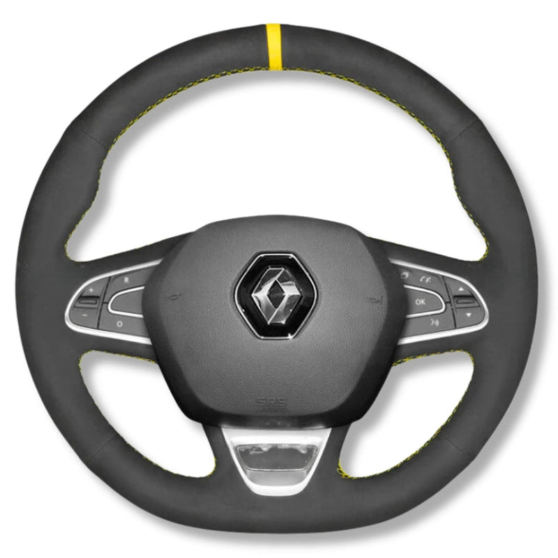 Couvre Volant Megane 4 Cuir Alcantara 38cm - packshot studio - Becquet Voiture