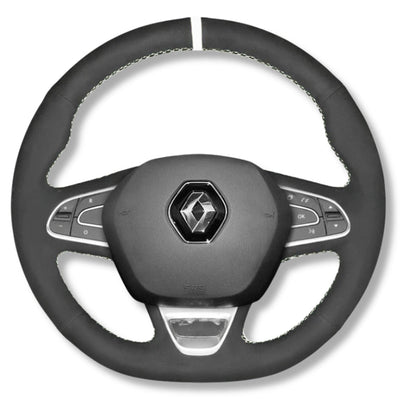Couvre Volant Megane 4 Cuir Alcantara 38cm - vue arrière - Becquet Voiture