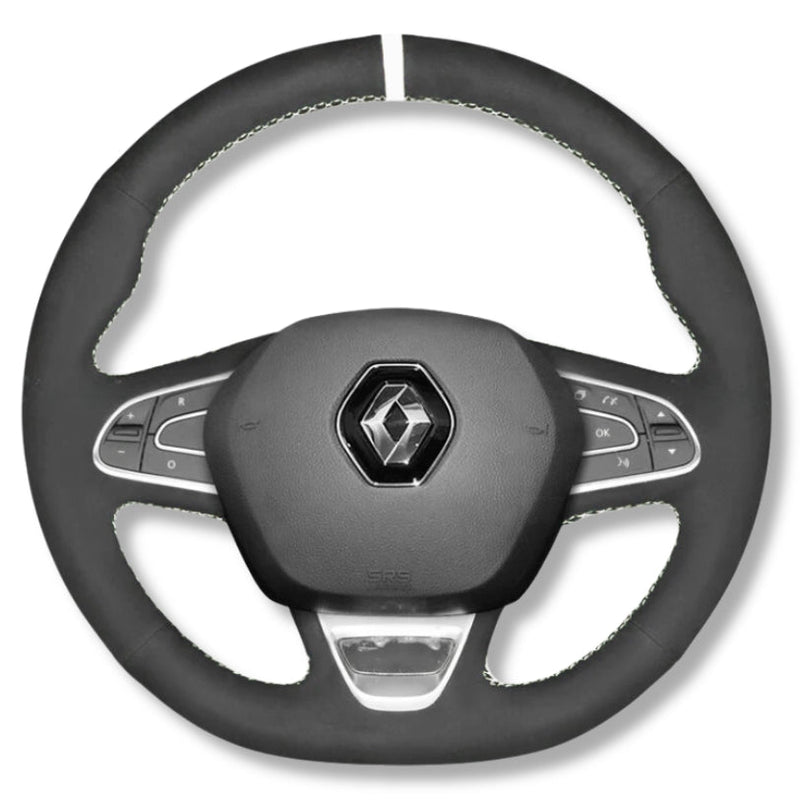 Couvre Volant Megane 4 Cuir Alcantara 38cm - vue arrière - Becquet Voiture