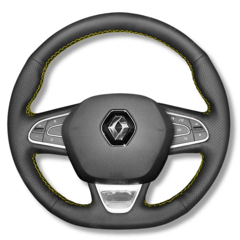 Couvre Volant Megane 4 Cuir Alcantara 38cm - vue de dessus - Becquet Voiture