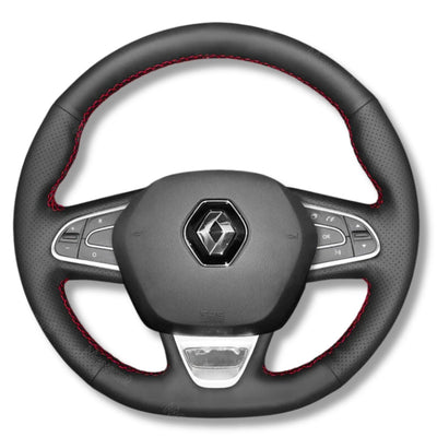 Couvre Volant Megane 4 Cuir Alcantara 38cm - vue de face 2 - Becquet Voiture