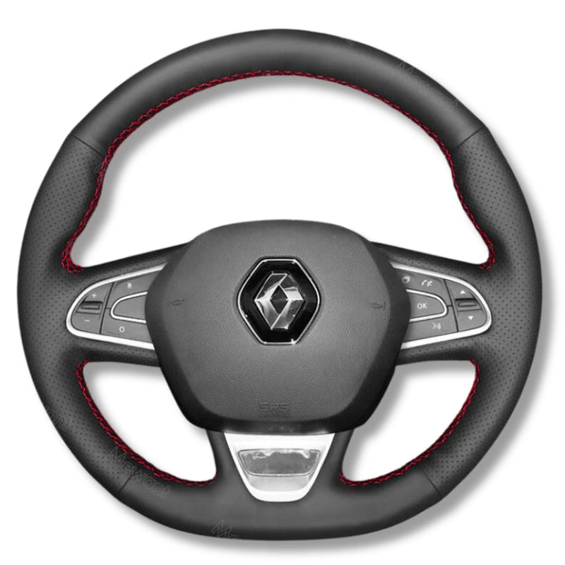 Couvre Volant Megane 4 Cuir Alcantara 38cm - vue de face 2 - Becquet Voiture