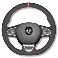 Couvre Volant Megane 4 Cuir Alcantara 38cm - vue de face - Becquet Voiture