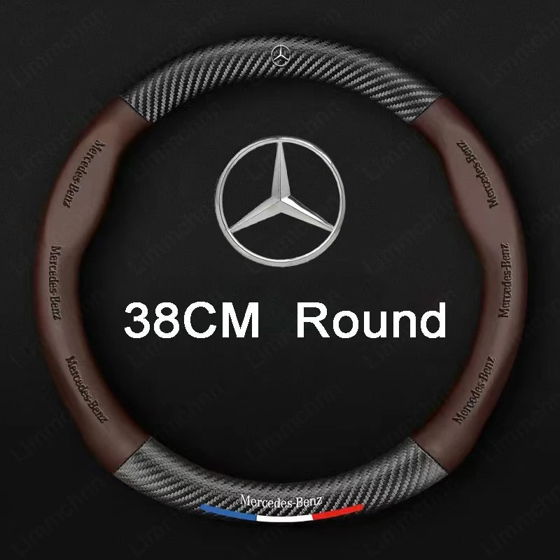 Couvre Volant Mercedes Fibre de Carbone - installé sur véhicule - Becquet Voiture