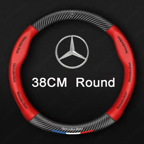 Couvre Volant Mercedes Fibre de Carbone - vue de face - Becquet Voiture