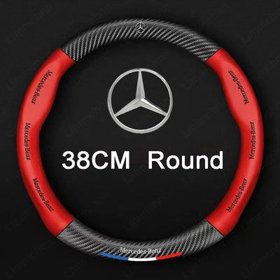 Couvre Volant Mercedes Fibre de Carbone - vue de face - Becquet Voiture