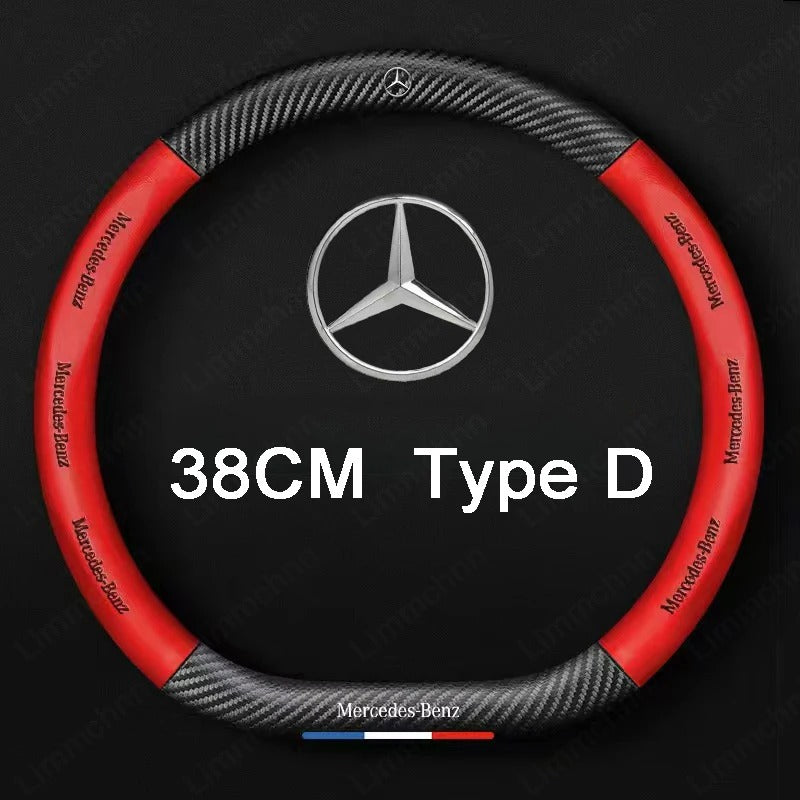 Couvre Volant Mercedes Fibre de Carbone - vue de profil - Becquet Voiture