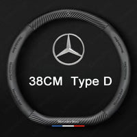 Couvre Volant Mercedes Fibre de Carbone - vue de trois-quarts - Becquet Voiture