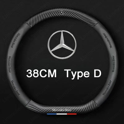 Couvre Volant Mercedes Fibre de Carbone - vue de trois-quarts - Becquet Voiture