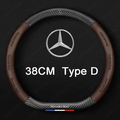 Couvre Volant Mercedes Fibre de Carbone - vue rapprochée - Becquet Voiture