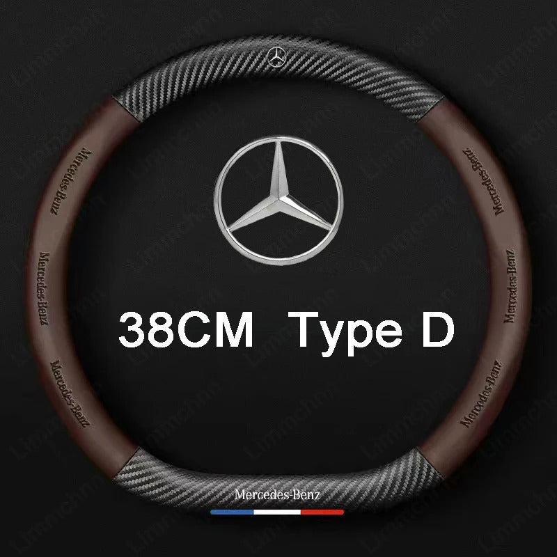Couvre Volant Mercedes Fibre de Carbone - vue rapprochée - Becquet Voiture