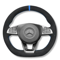 Couvre Volant Mercedes W205 AMG Cuir Alcantara Surpiqûres - packshot studio - Becquet Voiture