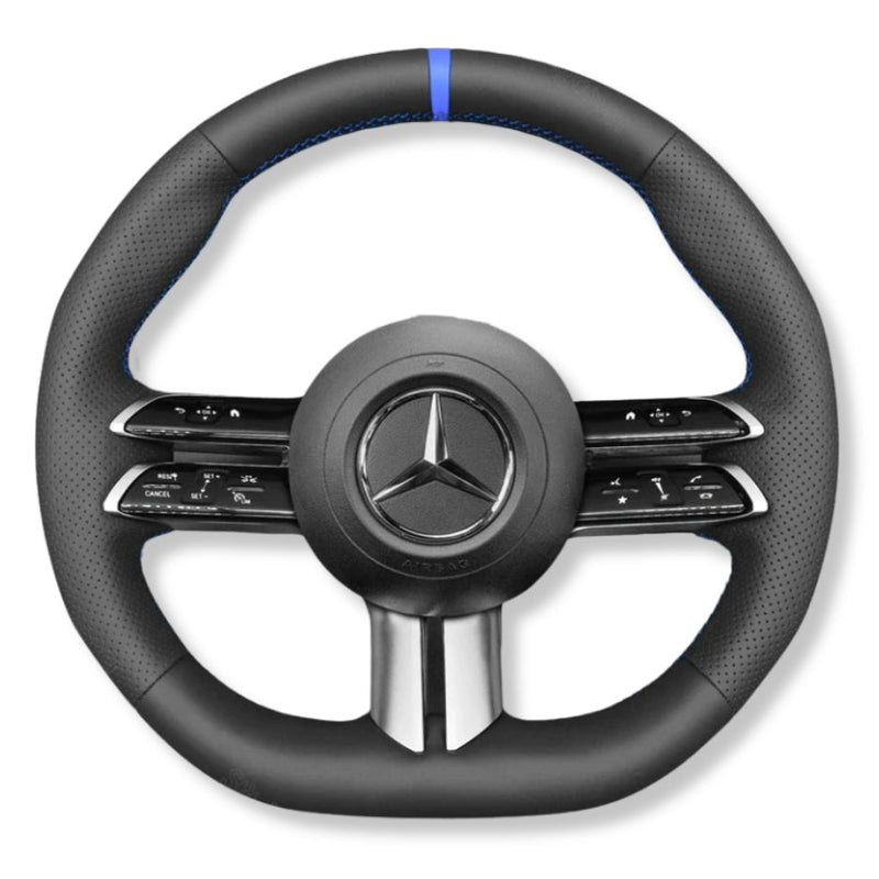 Couvre Volant Mercedes W206 Cuir Surpiqures - packshot studio - Becquet Voiture