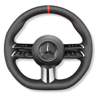 Couvre Volant Mercedes W206 Cuir Surpiqures - vue de face - Becquet Voiture