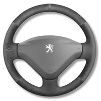Couvre Volant Peugeot 307 Cuir Alcantara - détail du montage - Becquet Voiture