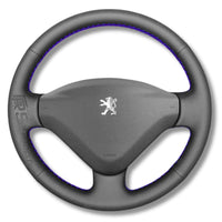 Couvre Volant Peugeot 307 Cuir Alcantara - vue de dessus - Becquet Voiture