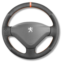 Couvre Volant Peugeot 307 Cuir Alcantara - vue de trois-quarts - Becquet Voiture