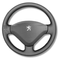 Couvre Volant Peugeot 307 Cuir Alcantara - vue rapprochée - Becquet Voiture
