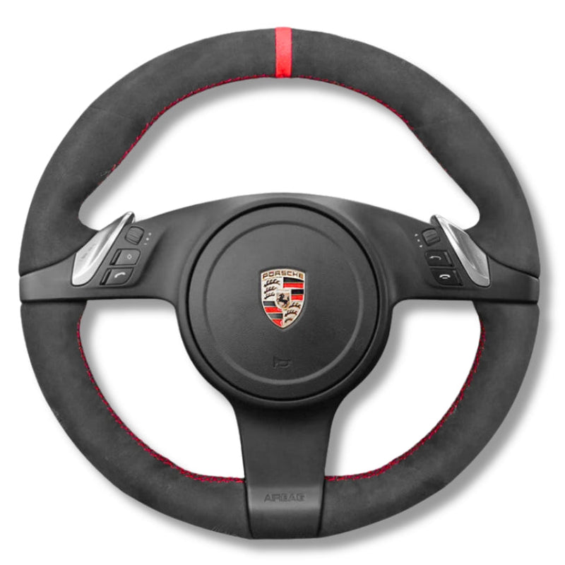 Couvre Volant Porsche 911 991.1 Alcantara - vue de face - Becquet Voiture