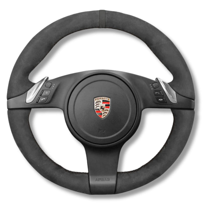 Couvre Volant Porsche 911 991.1 Alcantara - vue de trois-quarts - Becquet Voiture
