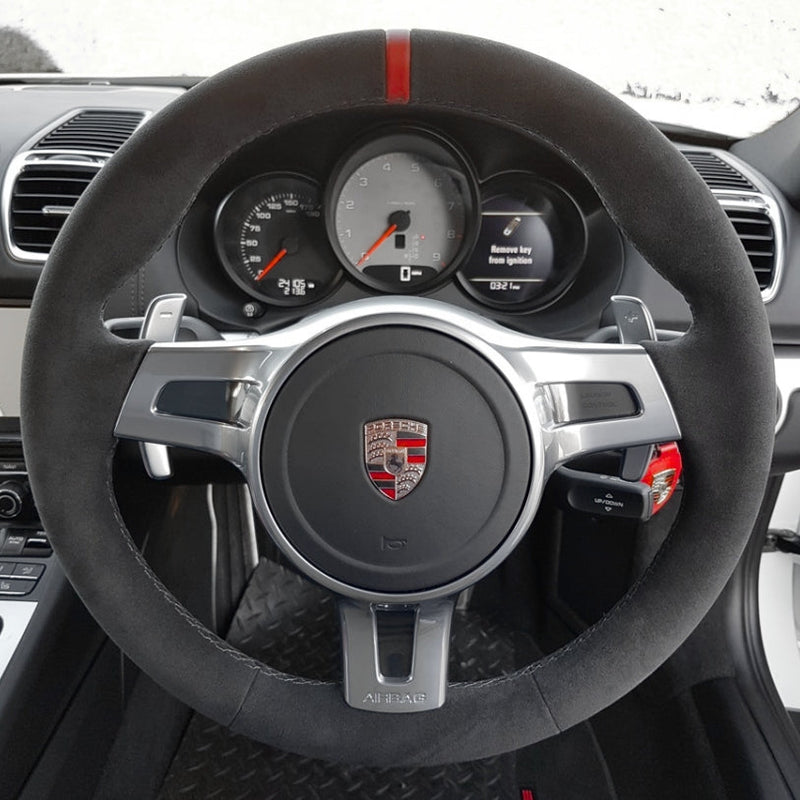 Couvre Volant Porsche 911 991.1 Alu Surpiqûres - vue arrière - Becquet Voiture
