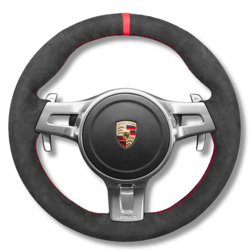 Couvre Volant Porsche 911 991.1 Alu Surpiqûres - vue de face - Becquet Voiture