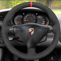 Couvre Volant Porsche 911 996 Alcantara à coudre - vue de profil - Becquet Voiture