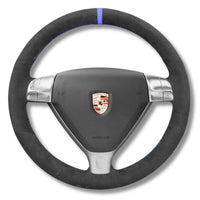 Couvre Volant Porsche 911 997 Alcantara Surpiqures - packshot studio - Becquet Voiture