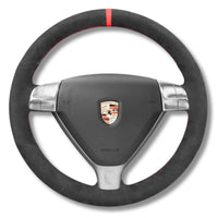 Couvre Volant Porsche 911 997 Alcantara Surpiqures - vue de face - Becquet Voiture