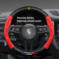 Couvre volant Porsche fibre de carbone - vue de profil - Becquet Voiture