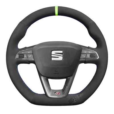 Couvre Volant Seat Leon Cupra FR Surpiqûres Personnalisables - vue arrière - Becquet Voiture