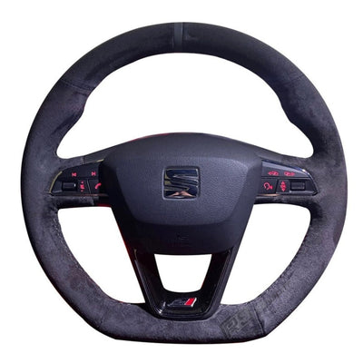 Couvre Volant Seat Leon Cupra FR Surpiqûres Personnalisables - vue de face - Becquet Voiture