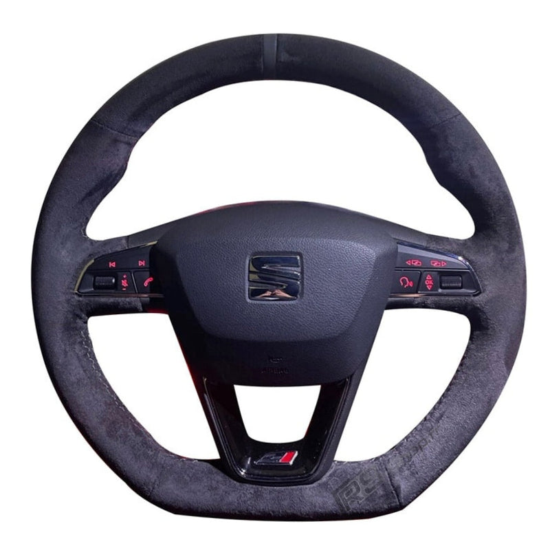 Couvre Volant Seat Leon Cupra FR Surpiqûres Personnalisables - vue de face - Becquet Voiture