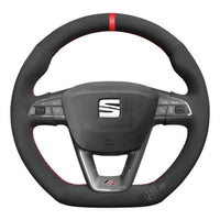 Couvre Volant Seat Leon Cupra FR Surpiqûres Personnalisables - vue de profil - Becquet Voiture