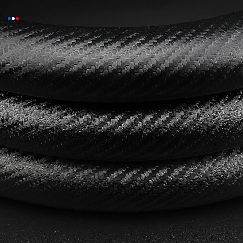 Couvre volant Tesla Cuir et Fibre de Carbone - installé sur véhicule - Becquet Voiture