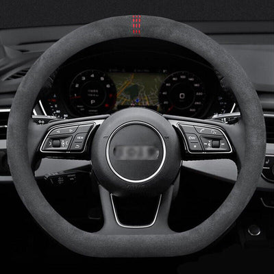 Couvre Volant Universel Alcantara 38cm - détail du montage - Becquet Voiture