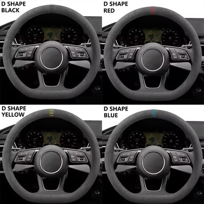 Couvre volant universel alcantara - vue de trois-quarts - Becquet Voiture